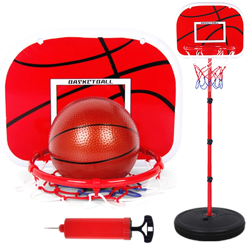 Juego de baloncesto con altura ajustable para niños, accesorios de entrenamiento y práctica de 63-165cm