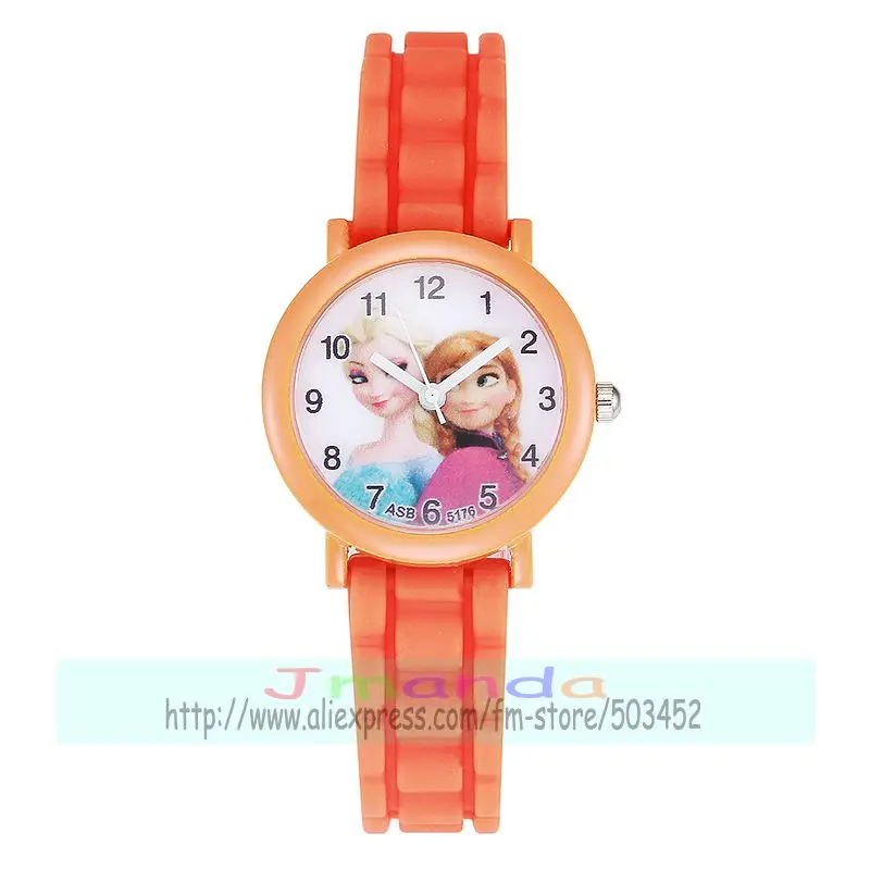 100 шт./лот Милые силиконовые часы с циферблатом для девочек яркие цвета милые