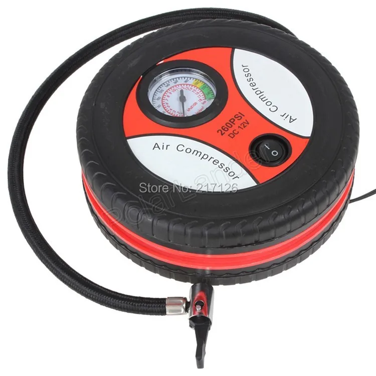 Портативный мини-насос для шин 12 в автомобильный воздушный компрессор насос 260PSI