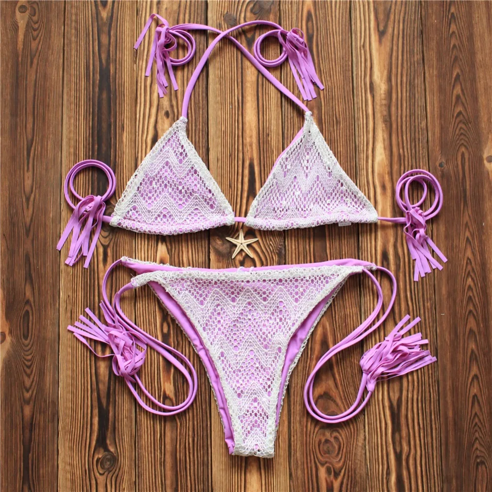 Комплект бикини 2018 Плавательные костюмы Для женщин пикантные пляжные купальный