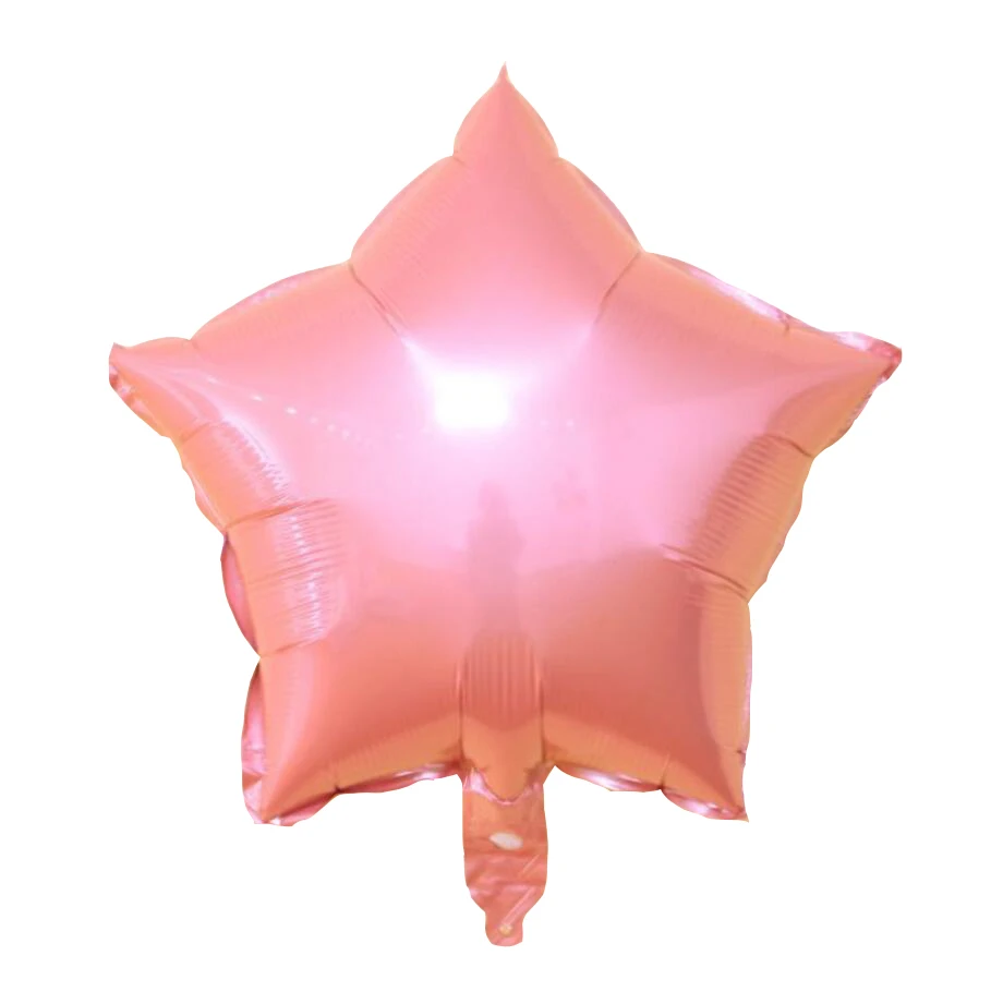 pink star 1 шт сердце и звезда 18 дюймов красочные фольгированные шары воздушные гелиевые глянцевые металлические цвета воздушные шары "сделай сам" для украшения дня рождения/свадьбы - Цвет: pink star