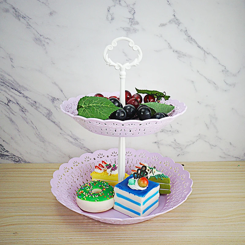 3 уровневая пластиковая подставка для торта и Фруктовая тарелка кексов белая