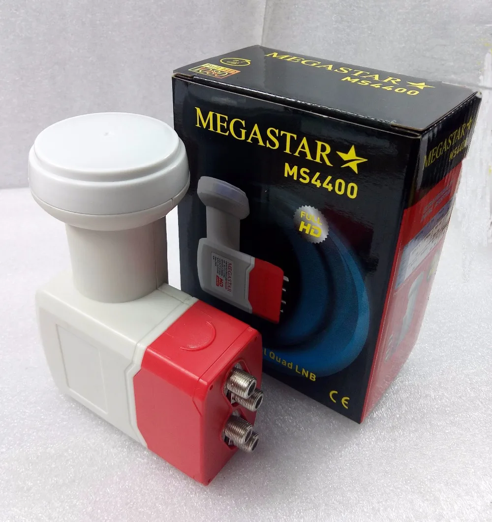 MEGA MS4400 цифровой HD Универсальный ku-диапазон QUAD LNB с высоким коэффициентом усиления