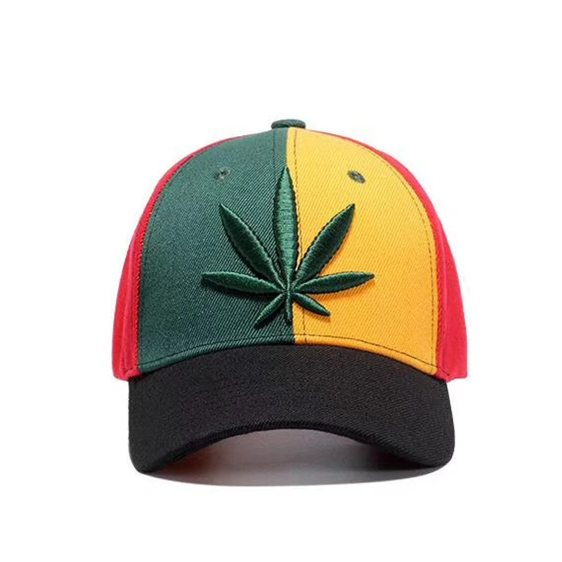 2017 New Hemp Leaves Baseball Caps For Women Men Patchwork Camouflage Brim Hip Hop Green Maple Leaf Snapback Hats Camo Sun Cap|baseball cap|baseball