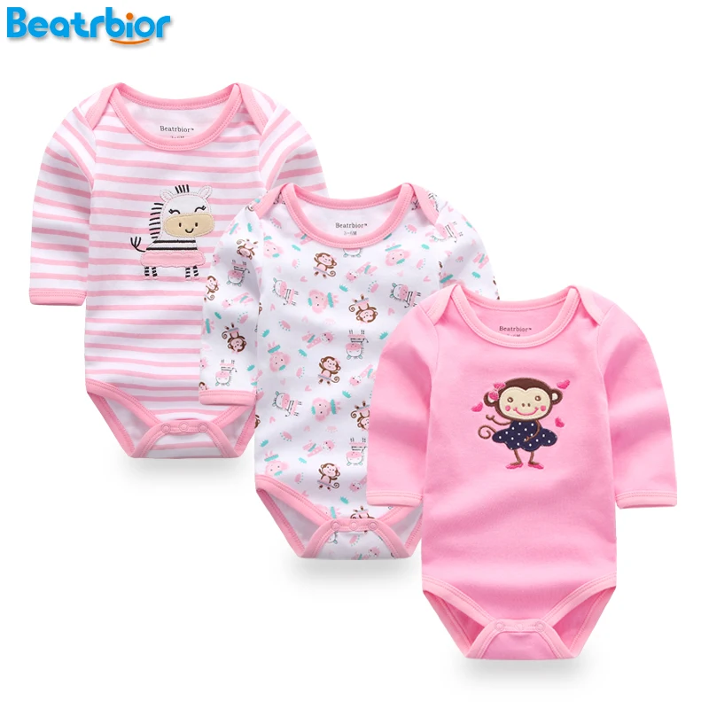 Одежда для маленьких девочек 100% хлопок детские комбинезоны новорожденных