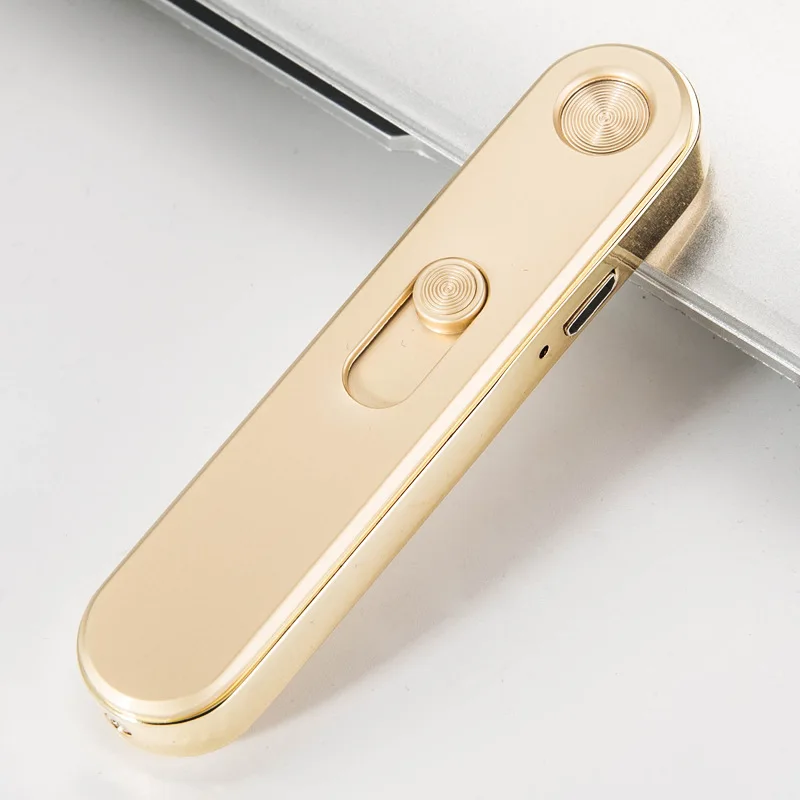 Новейшая USB дуговая Зажигалка металлическая ветрозащитная перезаряжаемая Зажигалка беспламенная электрическая многоцветная красиво упакованная коробка - Цвет: 3