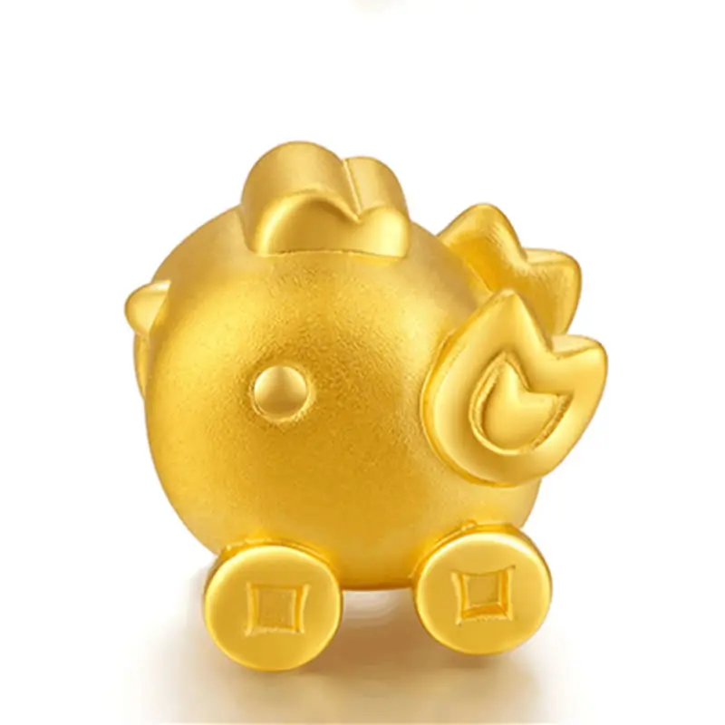 

New 999 pure yelod gold time Zodiac chicken fashion 3D chicken weave string bracelet Hot Sale