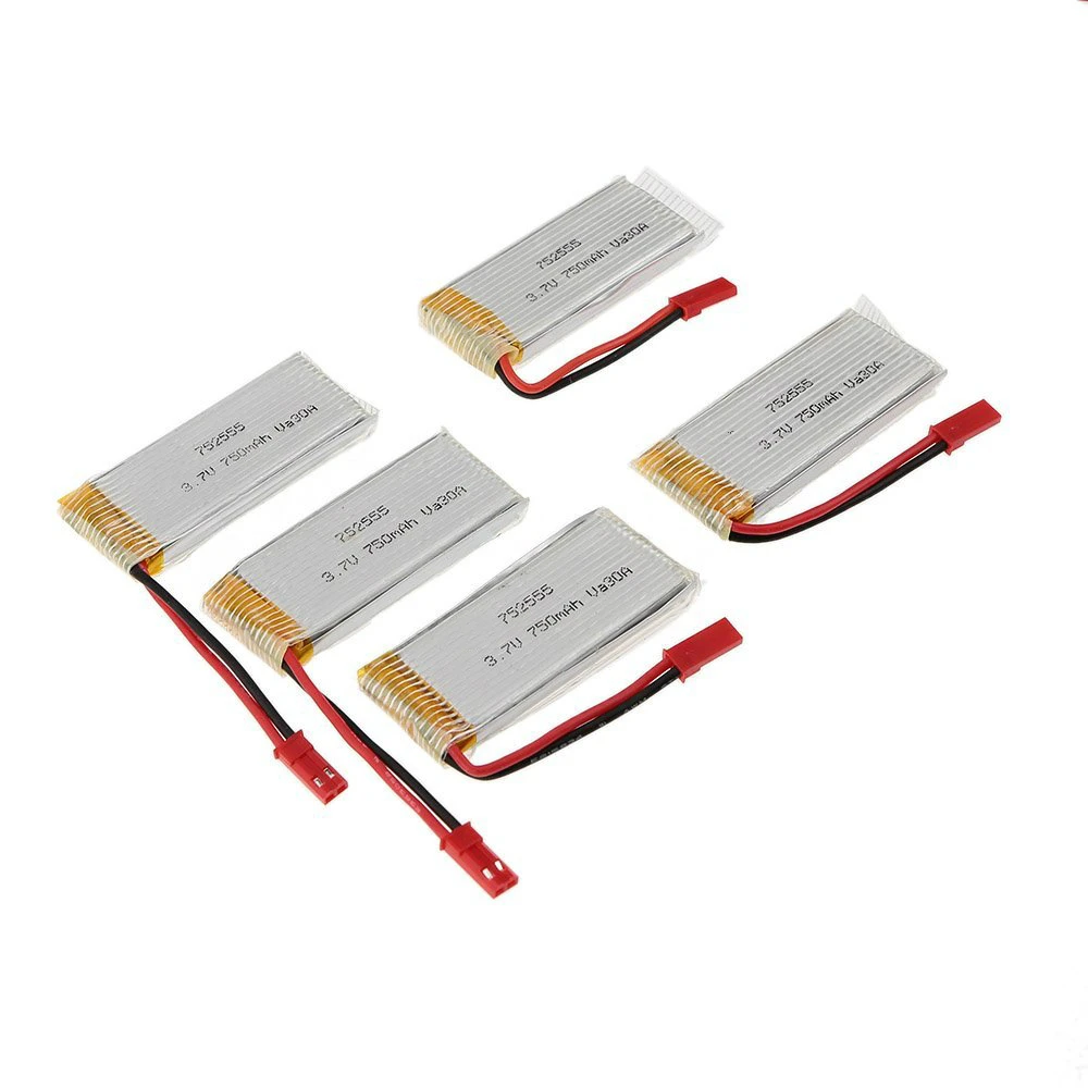 5-port Fast Charger Sets w/ 3.7V 750mAh Lipo Battery &amp JST Charging Cable for RC Quadcopter H12C DFD F181 MJX X400 | Игрушки и хобби