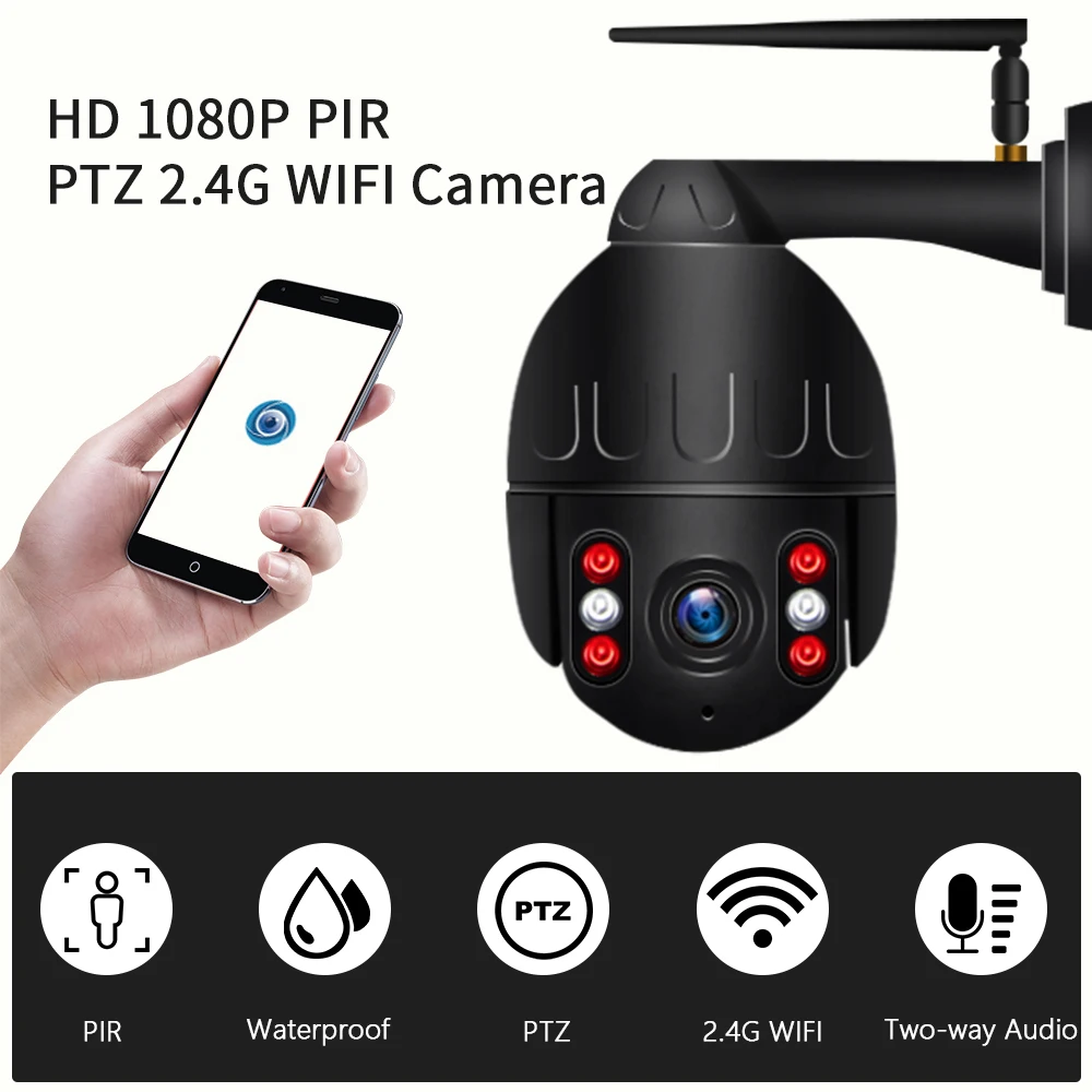 Беспроводная купольная камера видеонаблюдения INQMEGA 1080P Wi Fi PTZ мини скоростная Onvif