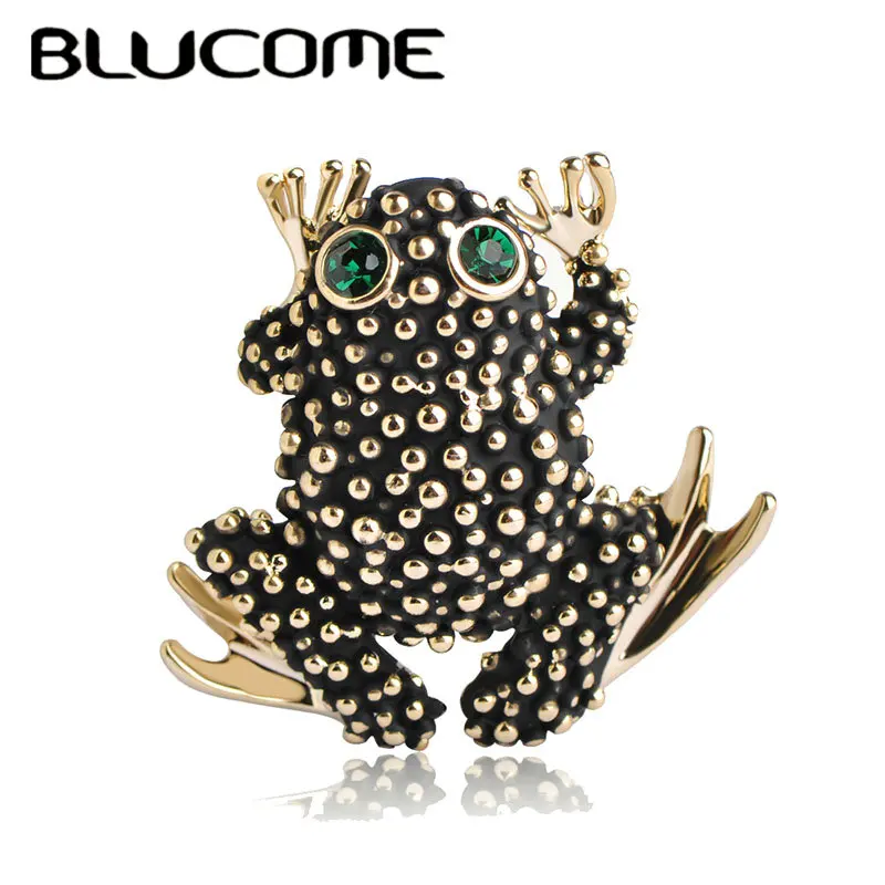 Blucome модная жаба брошь с дизайном лягушка зеленые глаза животные Броши для женщин