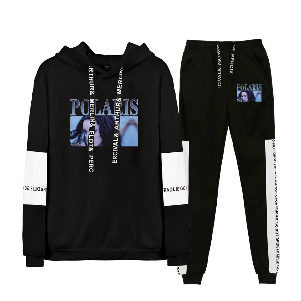 Kpop одаренный Polaris Женский реглан комплект из двух предметов спортивный костюм