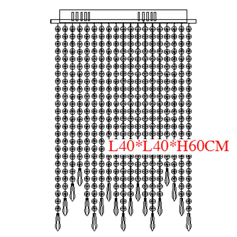 Кухонная 16 &quotквадратная хрустальная лампа светодиодный потолочный светильник