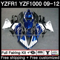 bodys for yamaha yzf 1000 blue white yzf r1 2009 2010 2011 2012 9hc 1 yzf r1 yzf 1000 r 1 yzf1000 yzfr1 09 10 11 12 fairings
