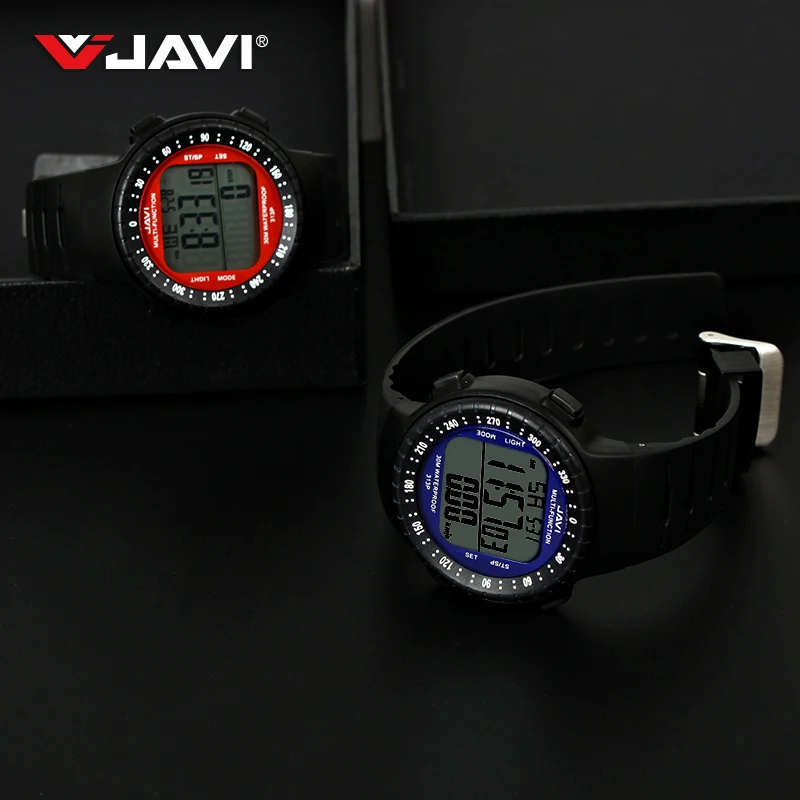 JAVI Sports Watch Men Digital Wristwatches With TPU Band 3Bar Pedometer Calories Multifunction LED Wrist Relogio Masculino | Наручные