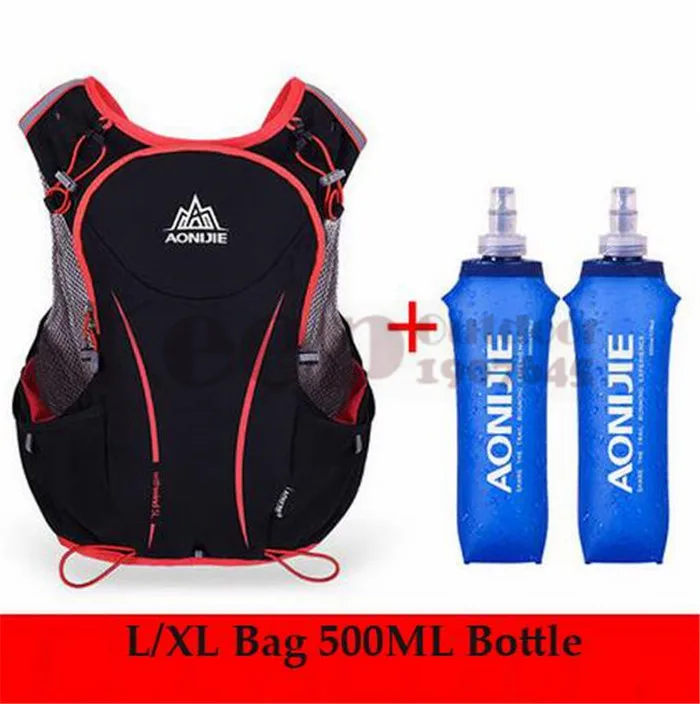 L XL 3 AONIJIE Для мужчин Для женщин 5L легкие кроссовки для бега, рюкзак для спорта на открытом воздухе Пеший Туризм Гонки сумка с 1.5L мешок для воды - Цвет: L XL 3