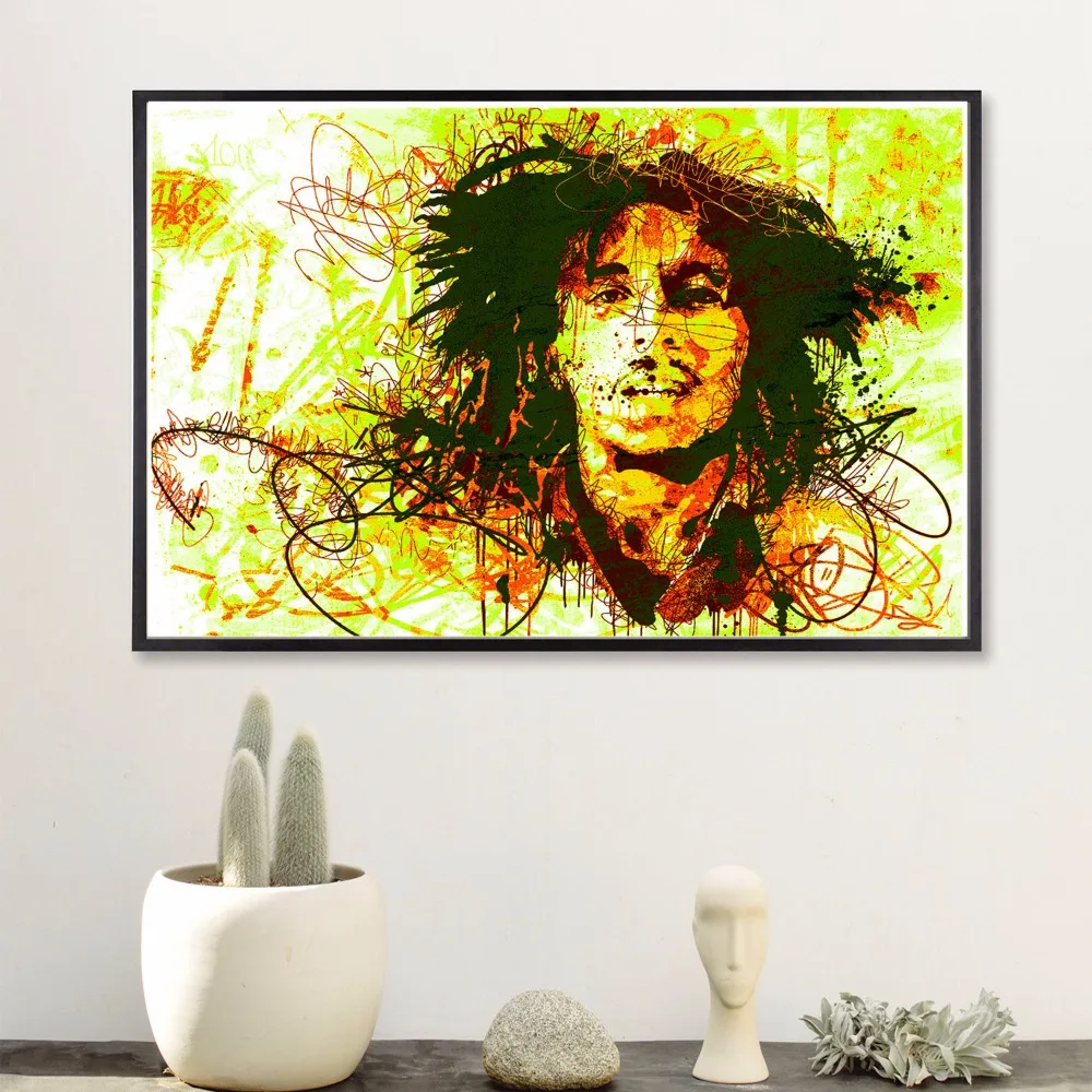 Абстрактный красочный Боб Марли винтаж ретро постеры и принты украшение для дома