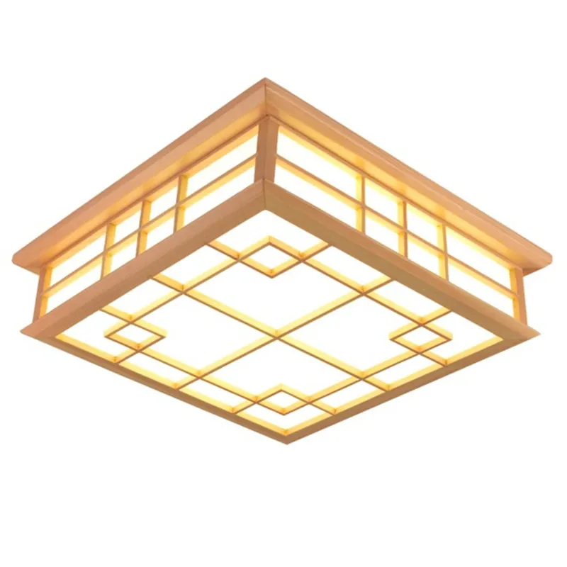

Classic Chinese pane flower solid wood LED ceiling light living room restaurant bedroom tea room ceiling lamp