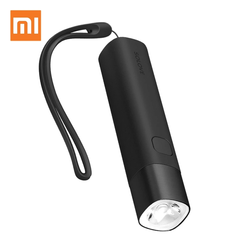 Xiaomi SOLOVE USB Электрический фонарь перезаряжаемый фонарик с яркостью 3000 мАч Внешний