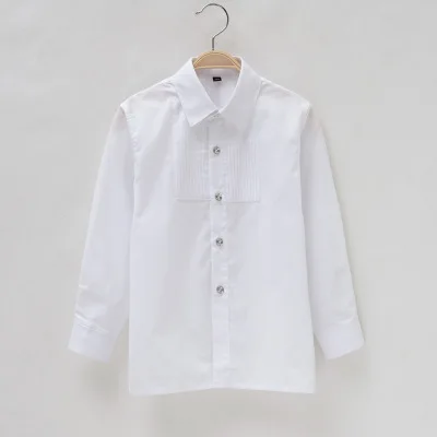 only one shirt Цветы для мальчиков деловой костюм Свадебные Студенческая сумка платье джентльмен Детская жилетка Штаны с бантом костюмы для церемонии школьная форма - Цвет: only one shirt