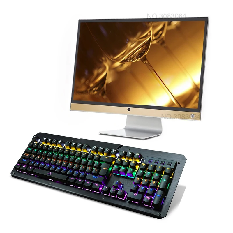 

USB Wired Mechanical Keyboard For Gamer Led Cool Backlight Keyboard Game Gaming With Blue Switches For Windows Xp 7 8 10