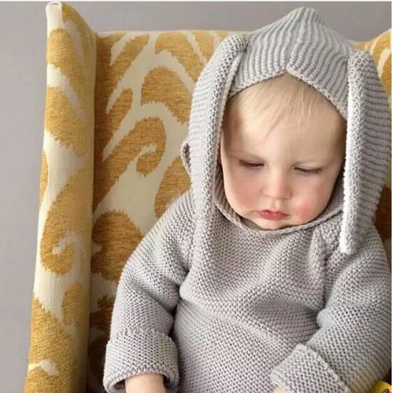 Новинка 2018 детские свитера свитер для мальчиков и девочек с кроличьими ушками