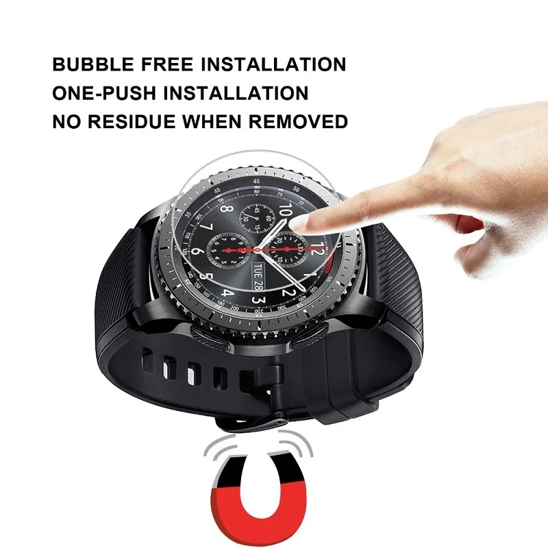 Для Диаметр 23mm - 46mm SmartWatch защитная пленка из закаленного стекла с уровнем