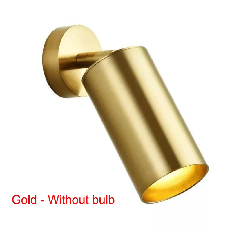 Gold -without bulb Бронзовый черный, белый цвет Винтаж промышленные настенные светильники бра фоновая фотография в стиле ретро лампа 110 V-220 V 240V GU10 Крытый Спальня магазина бар проход потолочный светильник - Цвет абажура: Gold -without bulb
