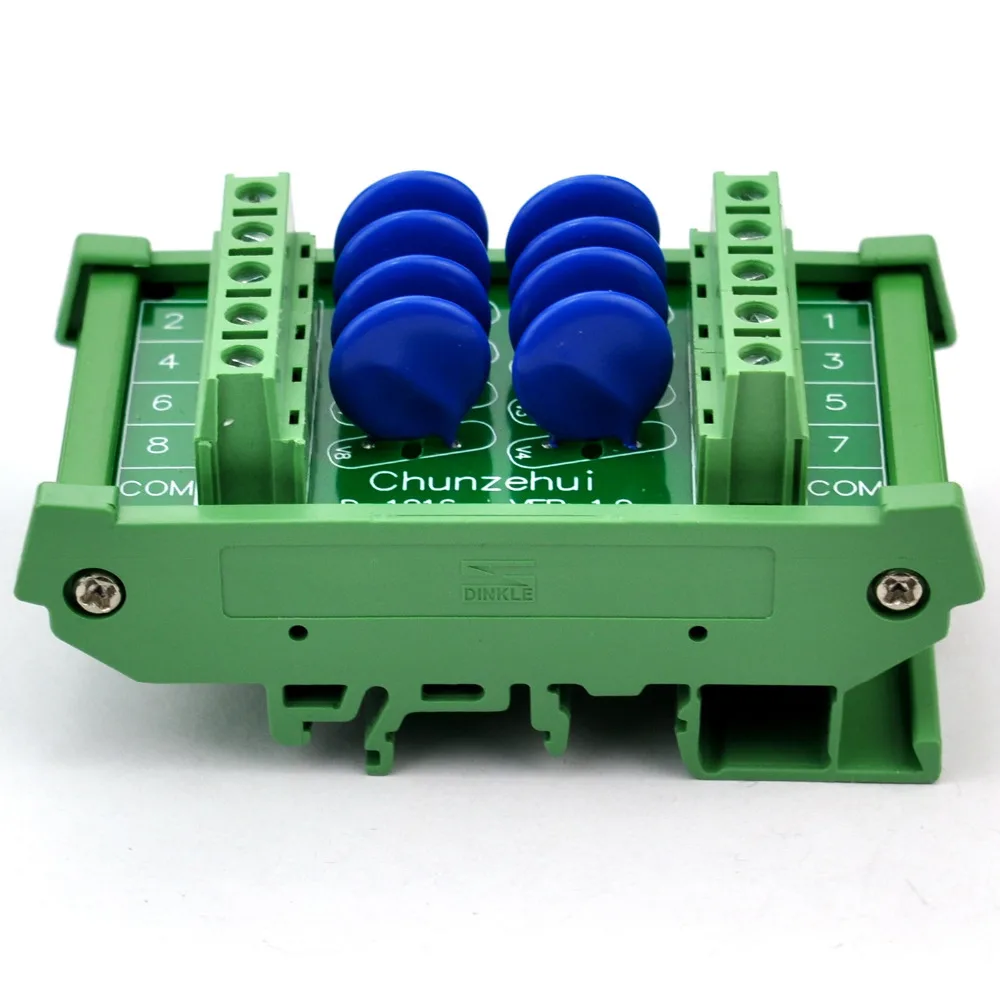 8 Каналы общий DIN Rail 30V SIOV Варистор Защита от перенапряжения ОПН модуль.|Резисторы|