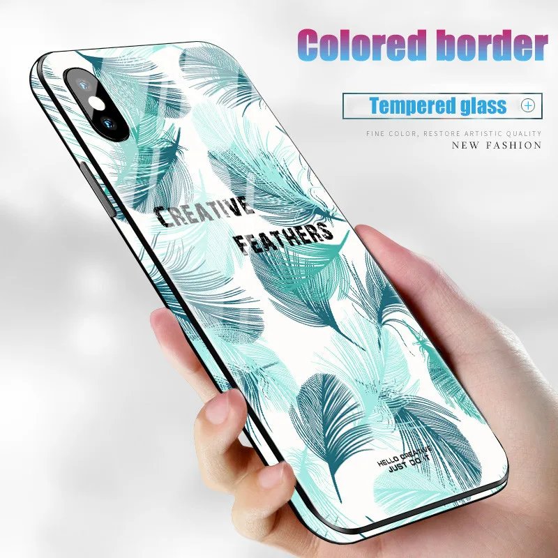KAVA новый роскошный красивый стеклянный материал чехол для iPhone X 10 XR XS MAX 6 S 7 8 plus