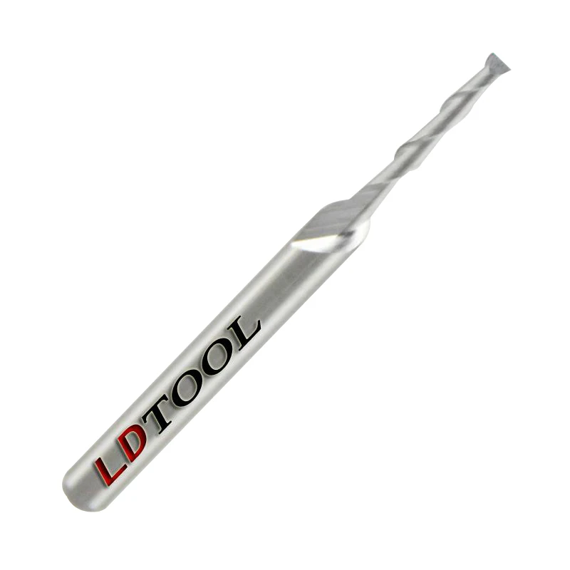 

HUHAO 10pcs 1.5mm * 10 mm Two Flutes Spiral Bit Milling Tools Carbide CNC Endmill Router bits