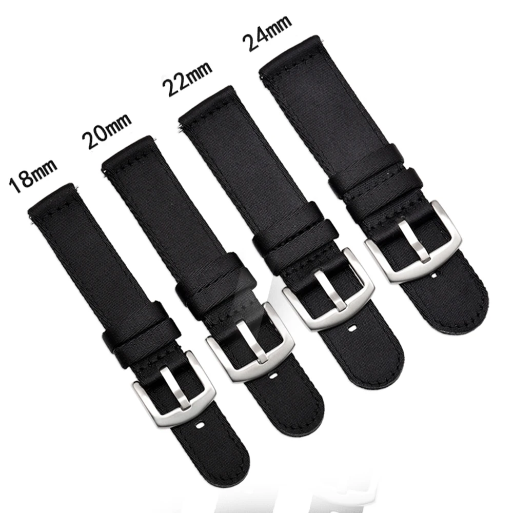 BEAFIRY Breathable Woven Nylon  Watch Band 18mm 20mm 22mm 24mm Lightweight  Canvas Watch  Straps Watchbands Sports