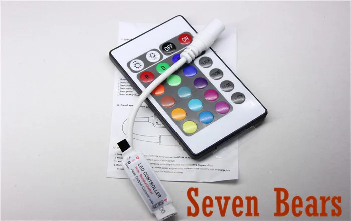 RGB LED контроллер 24 ключа Мини ИК пульт дистанционного управления для светодиодные