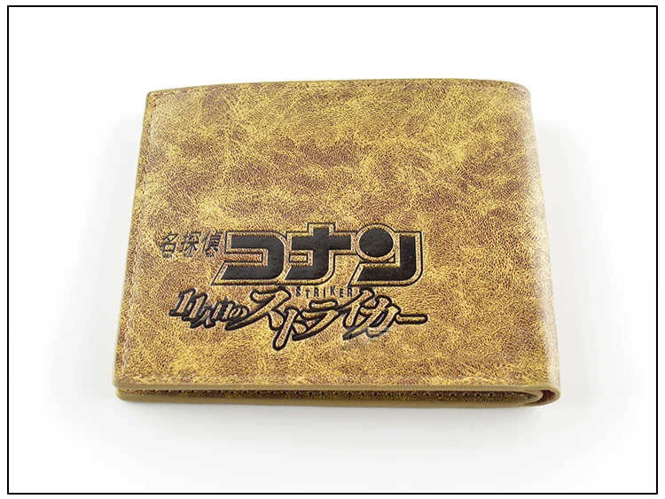 Тонкий короткий бумажник из искусственной кожи цвета хаки с рисунком детектива