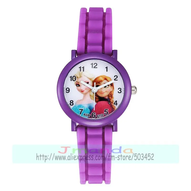 100 шт./лот Милые силиконовые часы с циферблатом для девочек яркие цвета милые