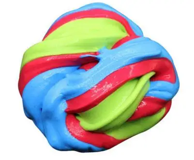 C green red blue DIY Fluffy Slime Box Soft Light Clay Modeling Polymer Slime Supplies Clay Sand Dynamic Plasticine Toys Tool Kit Boys/girls gift - Цвет: C green red blue