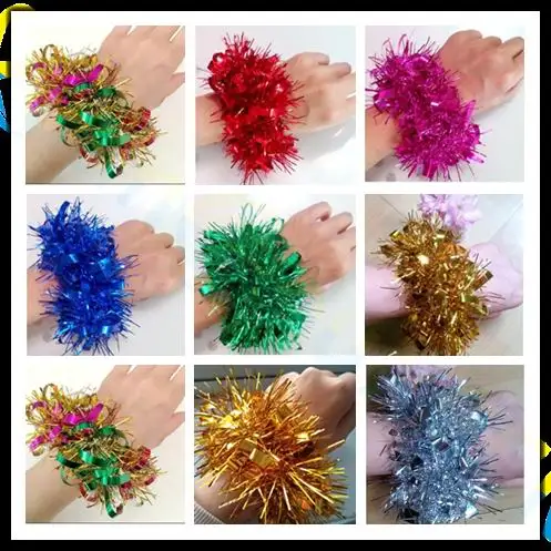 100 шт. детский браслет для детского сада танцев с блестками ручной цветок