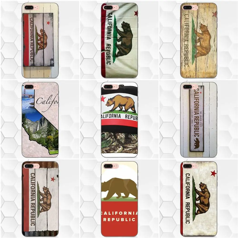 Мягкая Милая кожа Оригинал California Республика для Huawei Honor 5A 6A 6C 7A 7C 7X 8A 8C 8X 9 10 P8 P9 P10 P20