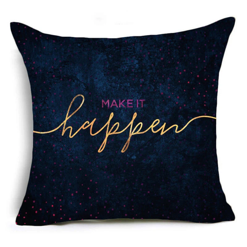 

NEW Sunset Letter Polyester Cushion Cover Scenery Sky Geometry Creative Home Decorative Pillows Cover for Sofa Car Cojines