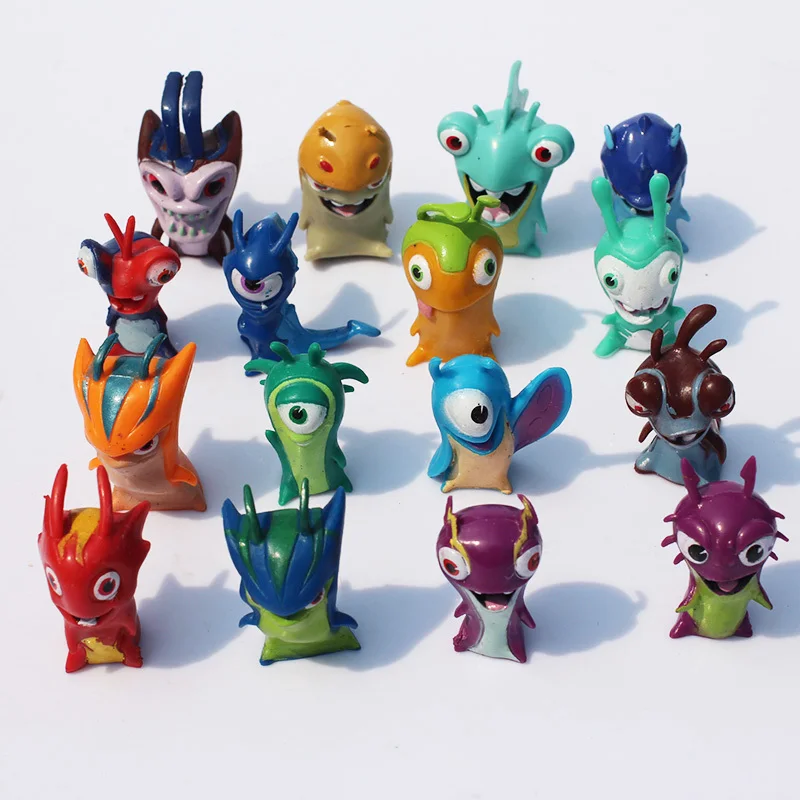 16 шт./лот 4 см Slugterra фигурка игрушка Битва Duel модель игрушки для детей|figure toy|model toytoys
