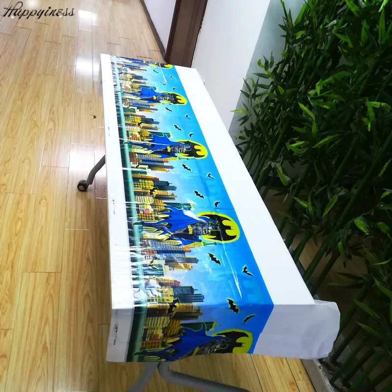 1pcs/lot batman tablecloths kids birthday party supplies table cover happy | Дом и сад