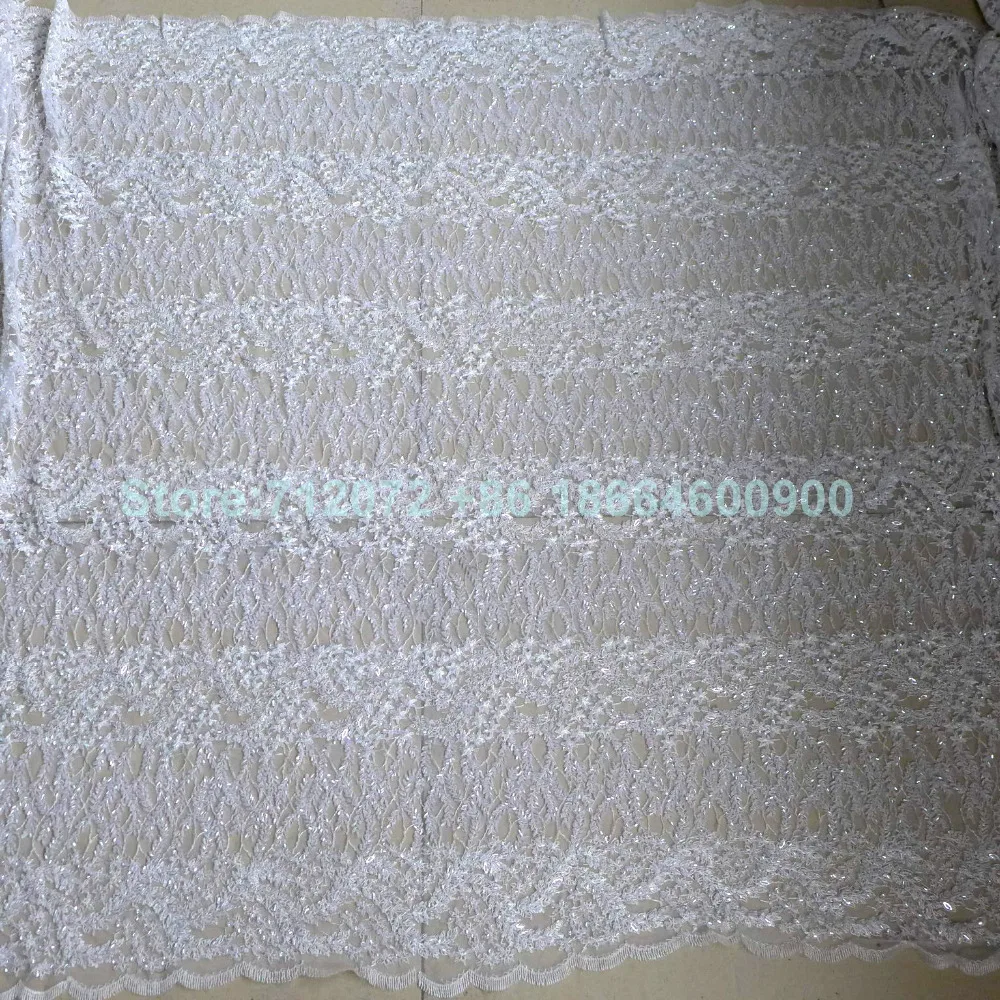 Кружевное платье белое/золотое/черное с тяжелыми бусинами модное высокое