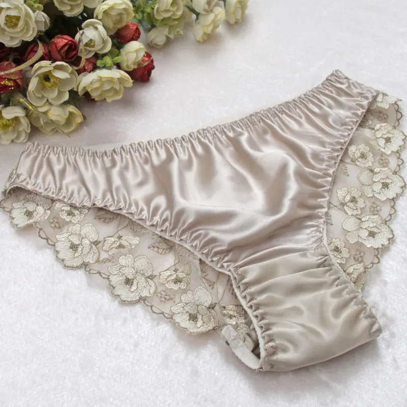 Трусики женские из натурального шелка с заниженной талией размеры M/L/XL|silk panties