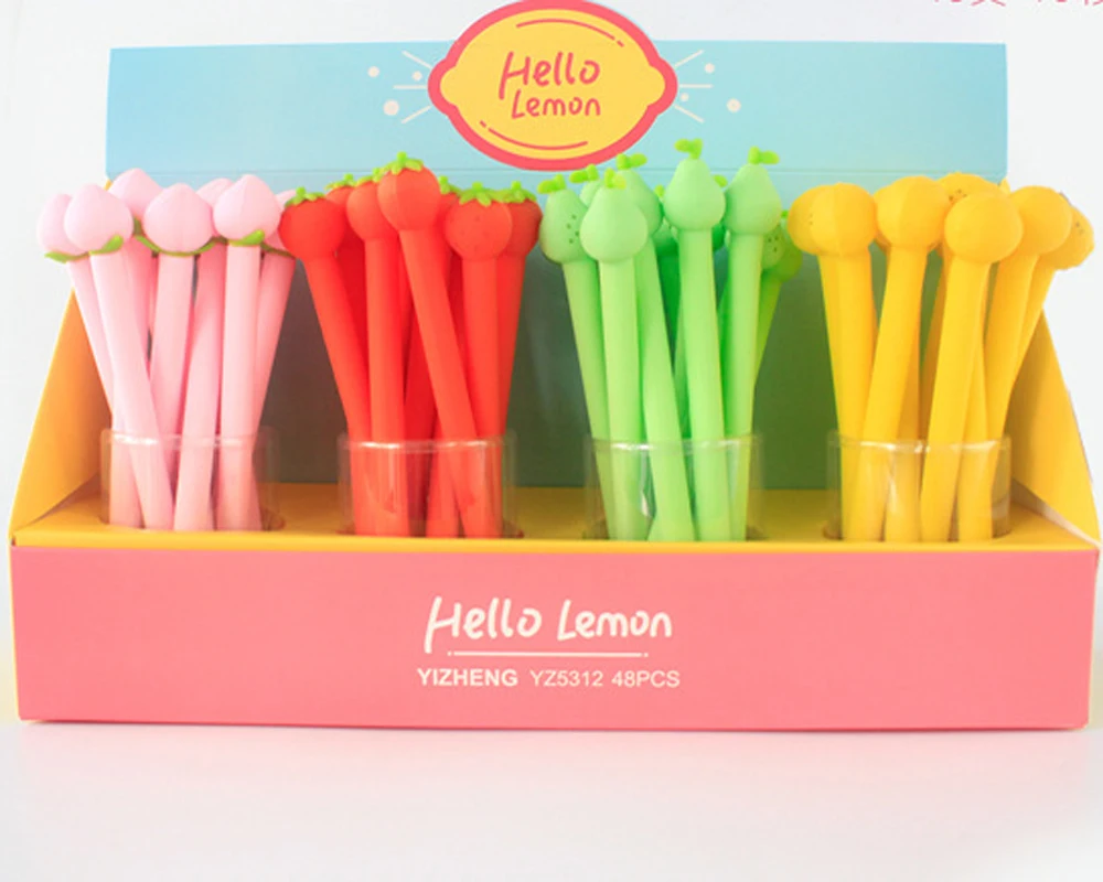 1 шт./лот новый силикагель фруктовая нейтральная ручка креативная для письма