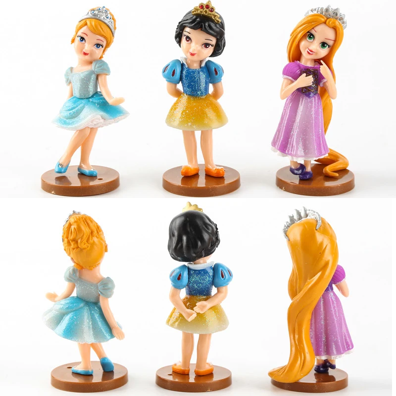 6 шт./компл. игрушки Disney милые Мультяшные Аниме принцессы фигурки героев Русалка