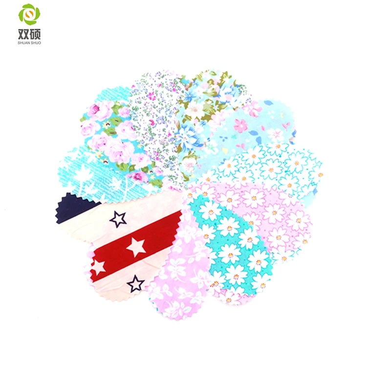 Сердце Форма с зуба edg хлопок лоскутное Ткань Шарм квартале пучки для Вышивание DIY