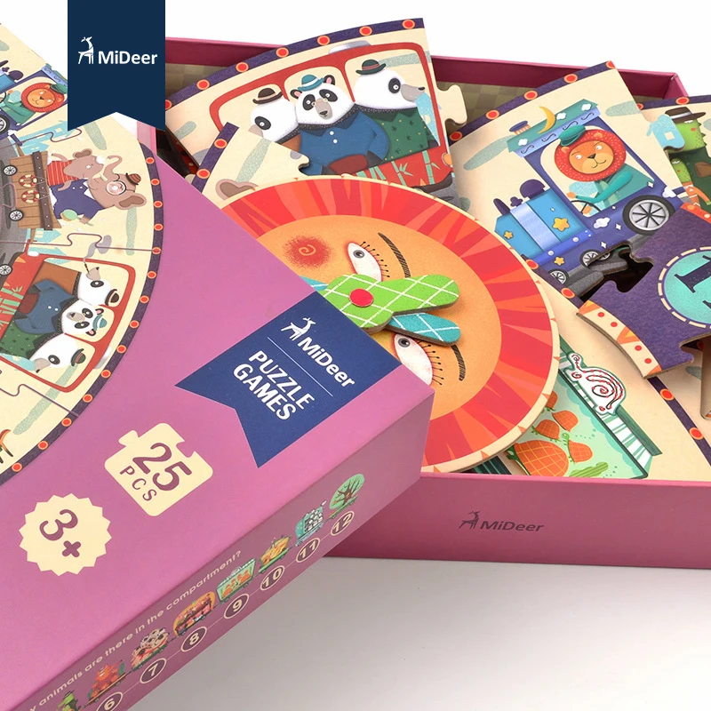 Mideer детские головоломки большие бумажные цифровые часы познавательные