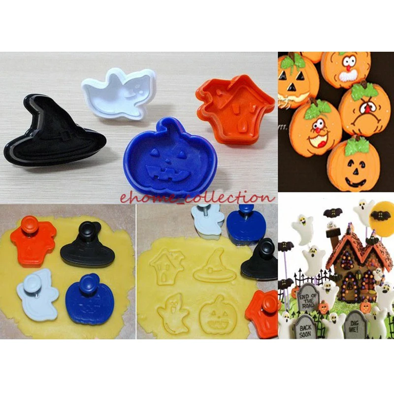 4 шт./компл. Хэллоуин печенье резаки для печенья форма Фондон инструмент