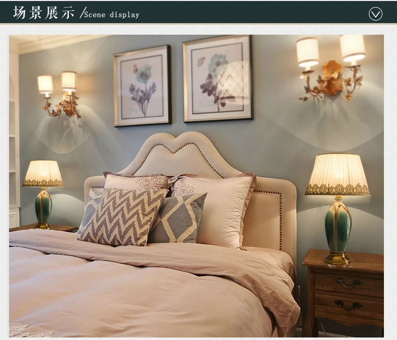 Китайская антикварная Винтажная настольная лампа для гостиной фарфоровая