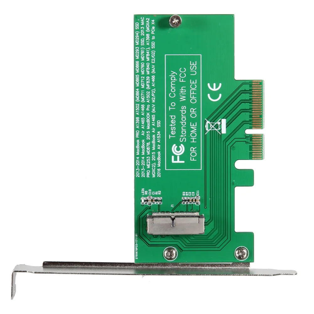 

Новая карта адаптера PCI-E 4X для Apple 2013-2015 MacBook Air A1465 A1466 Pro A1502 A1398 MD712 SSD QJY99