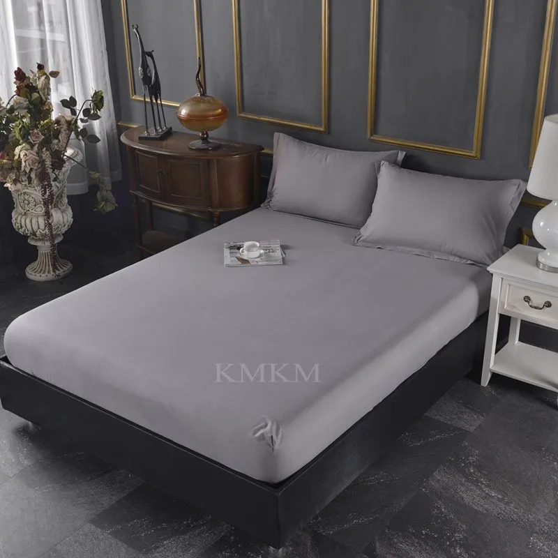Drak gray 160x200 см сплошной цвет наматрасник мягкий полиэстер простыня с эластичной лентой предложение Прямая без наволочки - Цвет: Drak gray